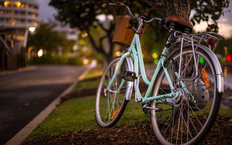 Light-blue Bicycle — Mint Green