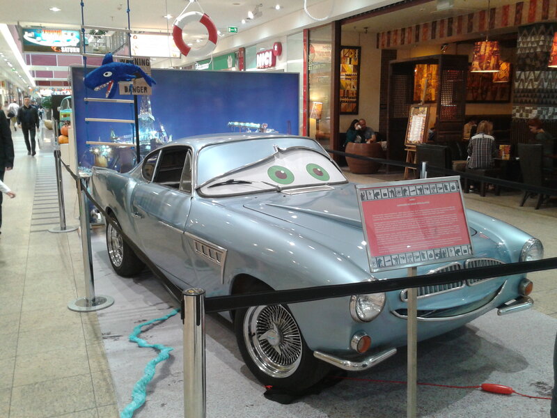 Light-blue Car with Eyes