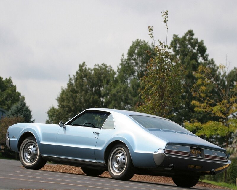 light blue classic car