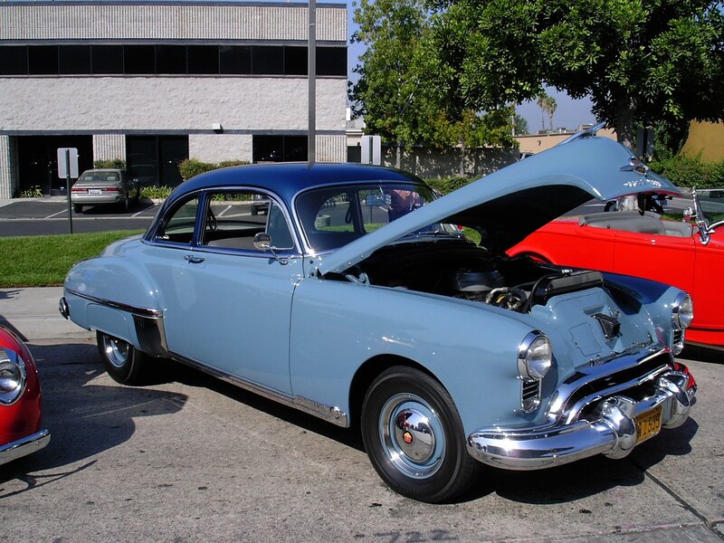 Light-blue Classic Car — Blue, Calm, Afternoon, Photograph, Red Convertible