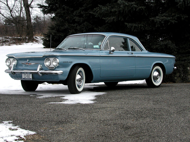 Light-blue Classic Car — Blue, Calm, Winter