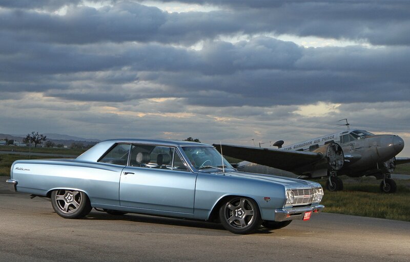 Light-blue Classic Car — Blue, Dramatic, Sunset