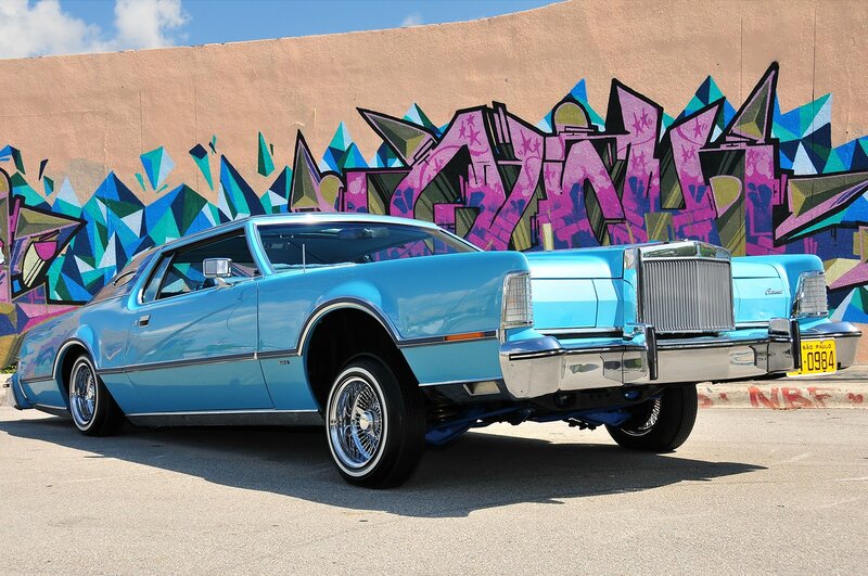Light-blue Classic Car — Blue, Vibrant
