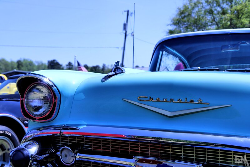 Light Blue Classic Car — Bright, Sunny