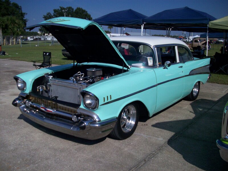Light Blue Classic Car — Cyan, Outdoor, Afternoon