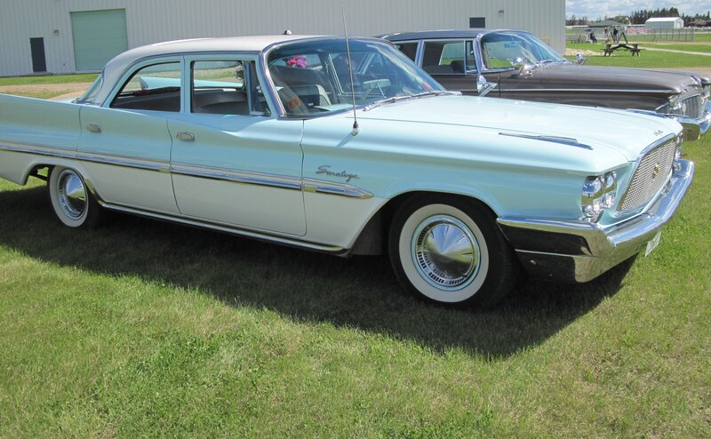 Light Blue Classic Car — Green, Calm, Afternoon
