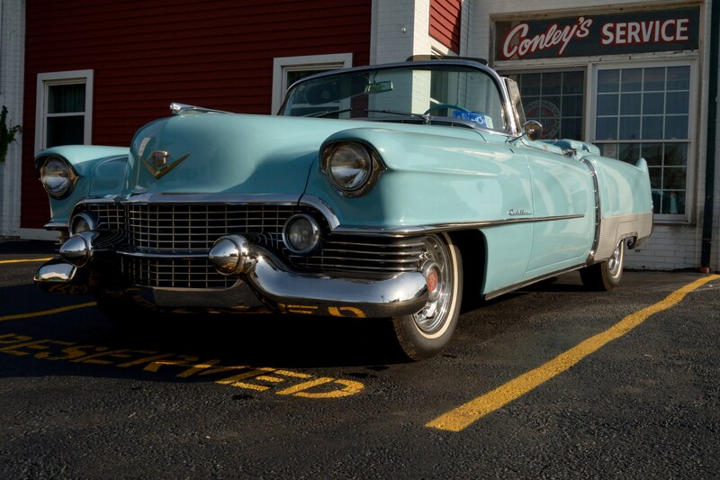 Light-blue Classic Car — Light Blue, Dramatic
