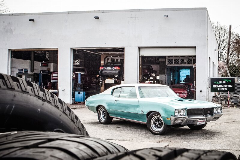 Light-blue Classic Car — Light Blue, Industrial