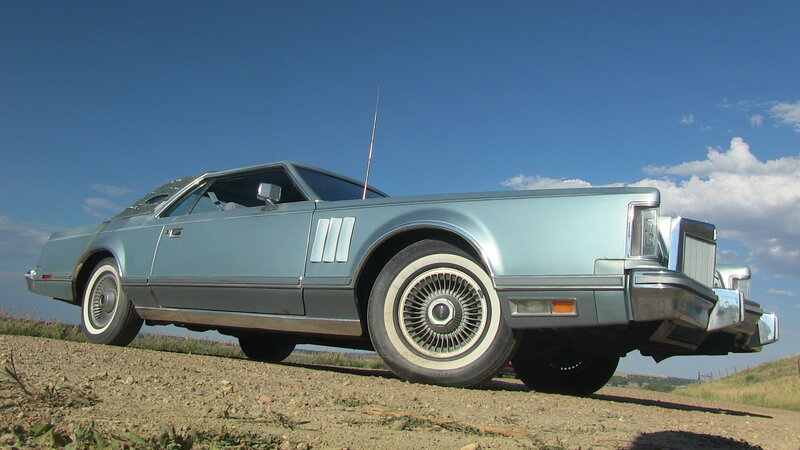 Light Blue Classic Car — Serene, Afternoon, Photograph