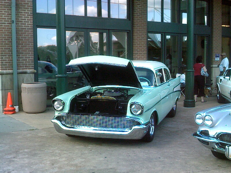 Light-blue Classic Car — White, Outdoor