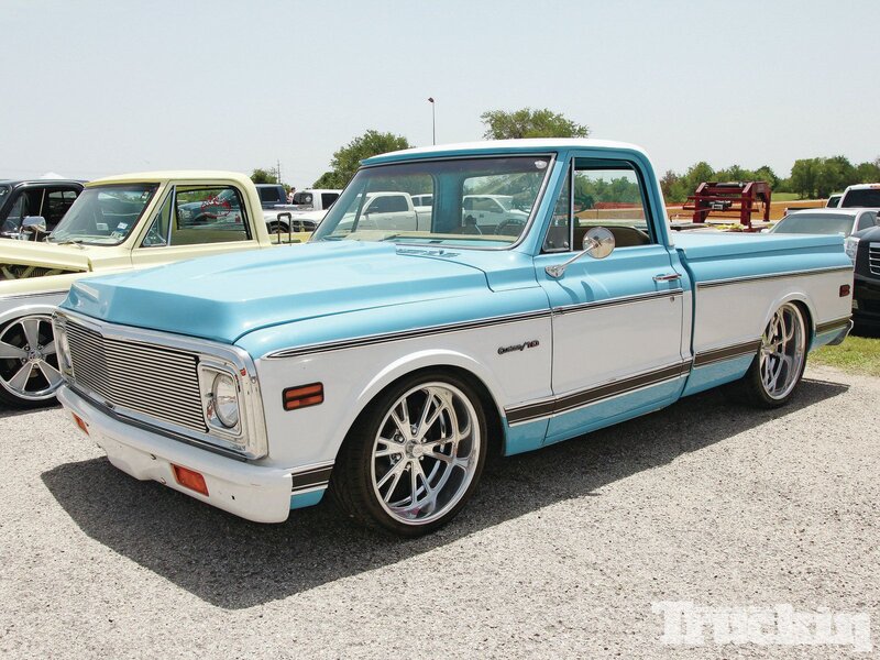Light Blue Classic Pickup Truck — Outdoor