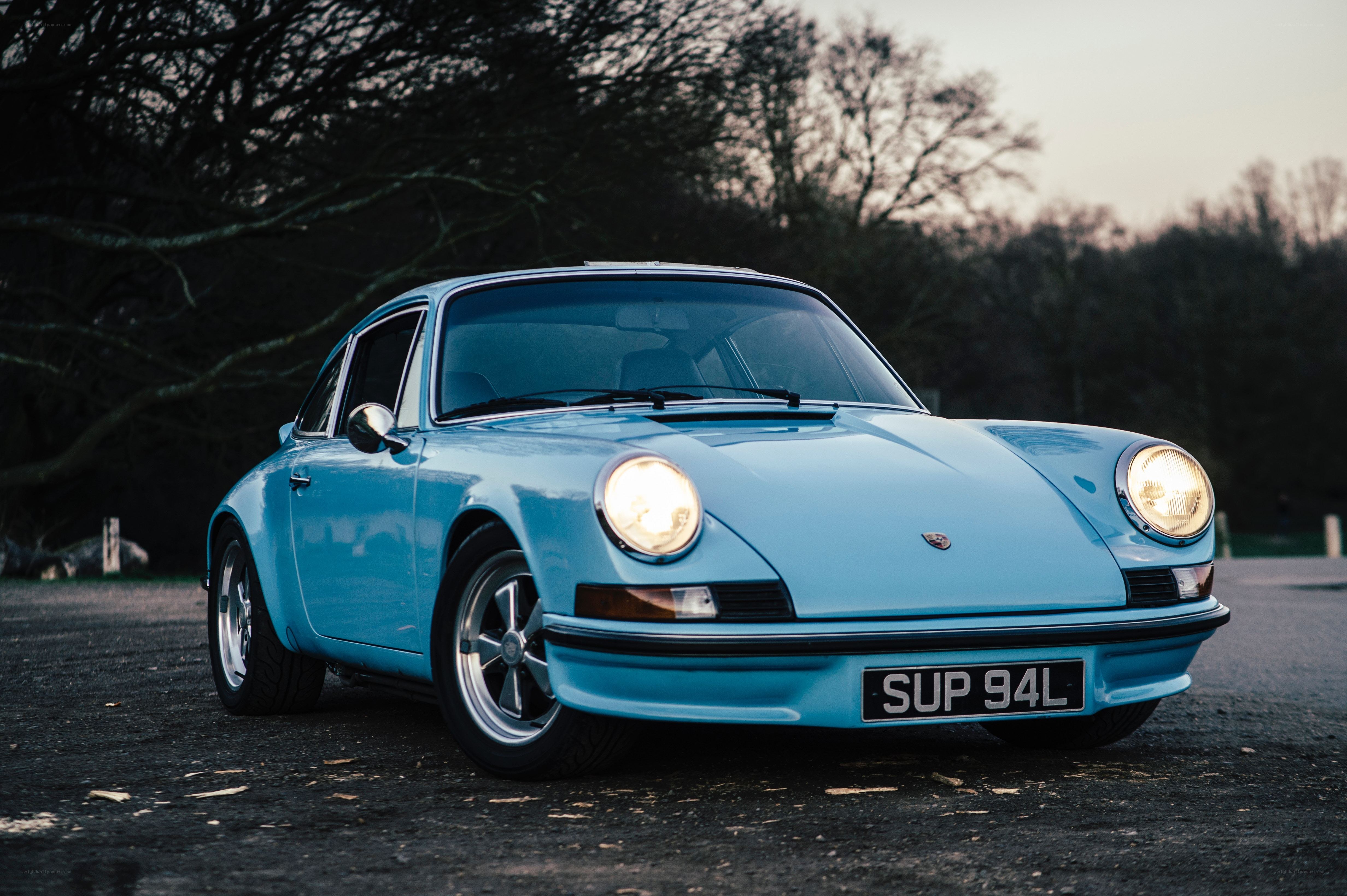 Light blue classic Porsche