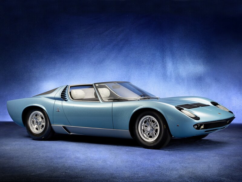 Light blue classic sports car