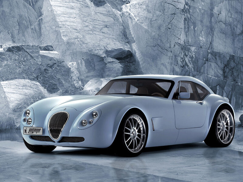 Light blue classic sports car