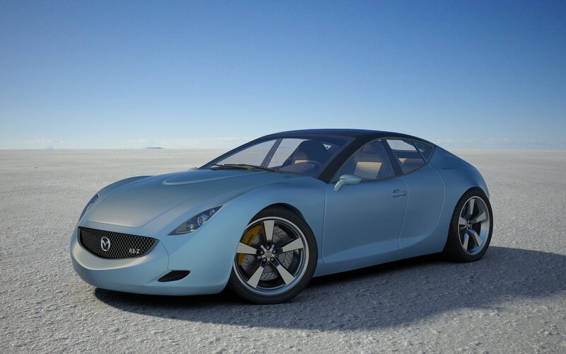 Light-blue Concept Car — Blue