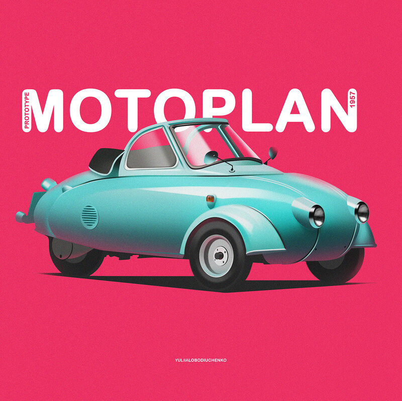 Light-blue Concept Car — Pink