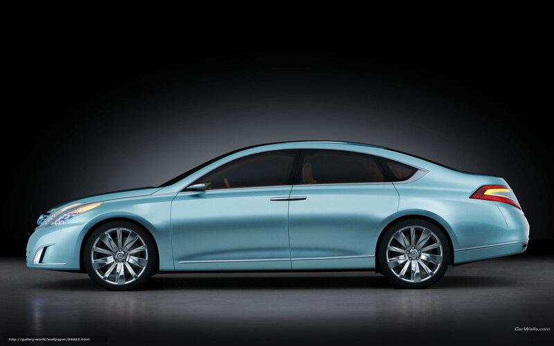 light blue concept sedan
