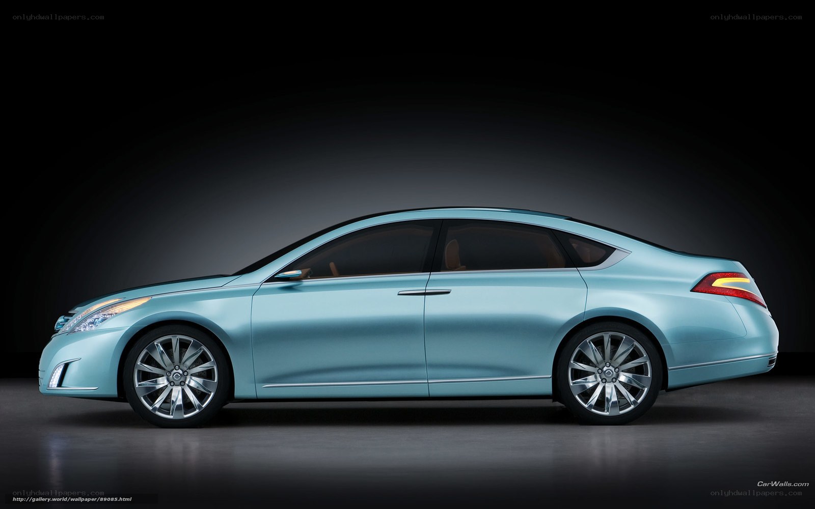 light blue concept sedan
