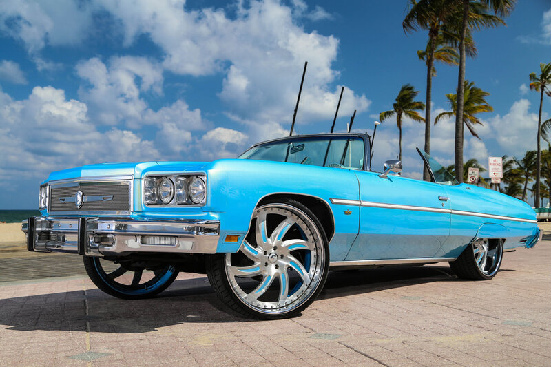 Light-blue Convertible Car — Blue, Bright