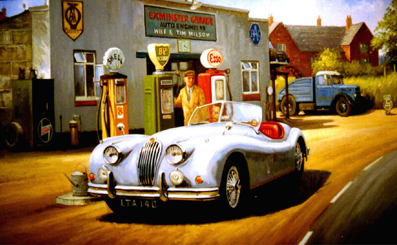 Light-blue Convertible Car — Blue, Nostalgic