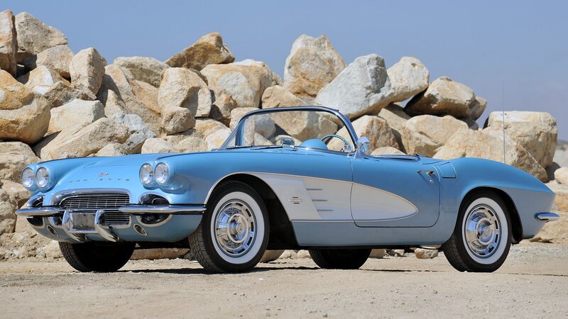 Light-blue Convertible Car — Blue, Serene, Afternoon, Photograph, Rocks, Sky