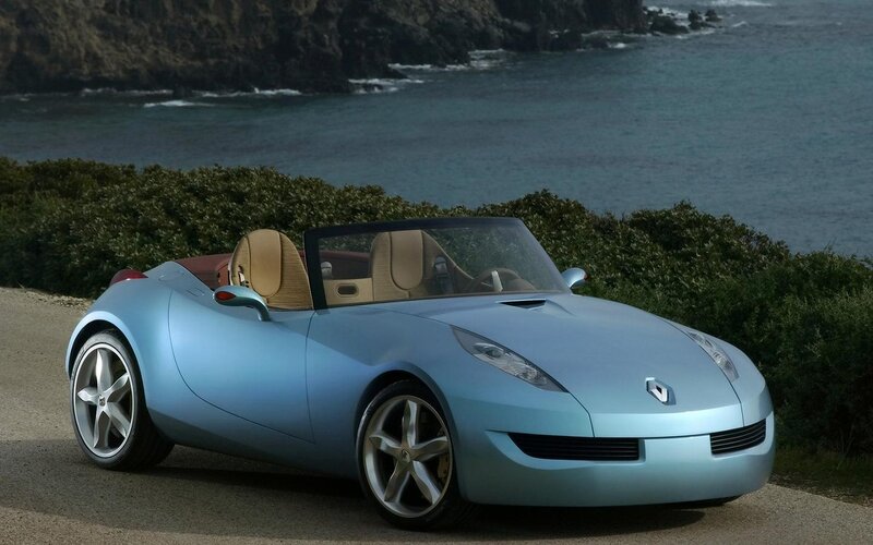 Light-blue Convertible Car — Blue, Serene