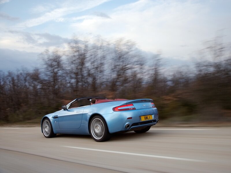 Light Blue Convertible Car — Dynamic, Afternoon