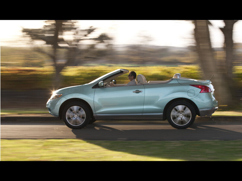Light Blue Convertible Car — Dynamic