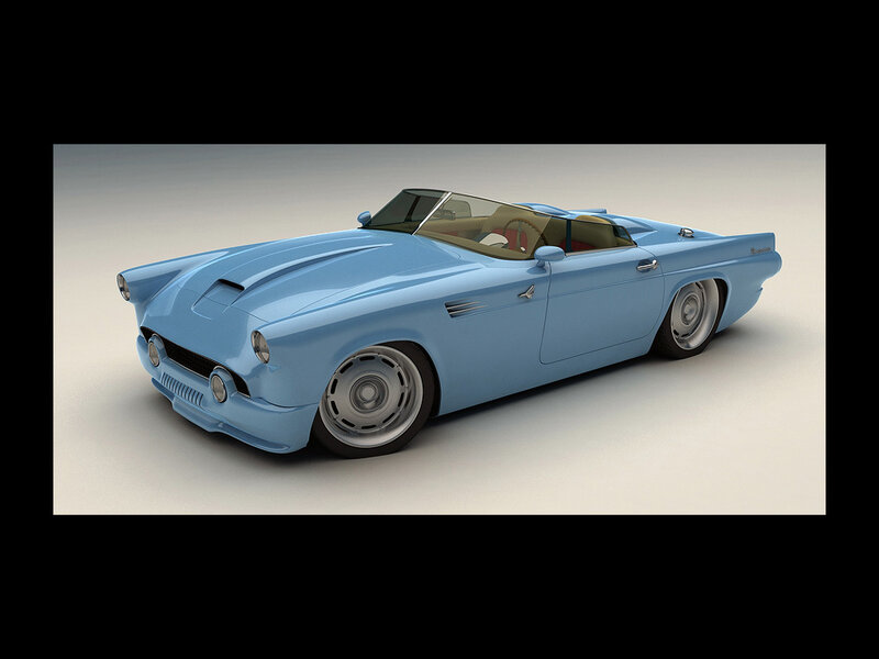 Light Blue Convertible Car — Neutral