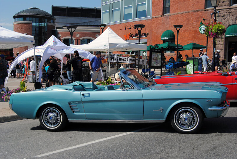 Light Blue Convertible Car — Outdoor