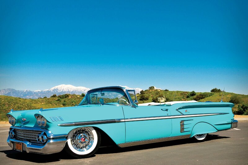 Light Blue Convertible Car — Serene, Afternoon
