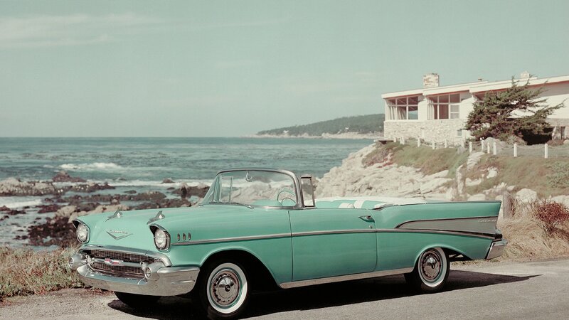 Light-blue Convertible Car — Teal
