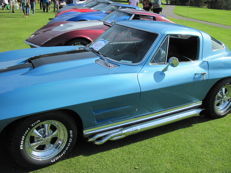Light Blue Corvette Car