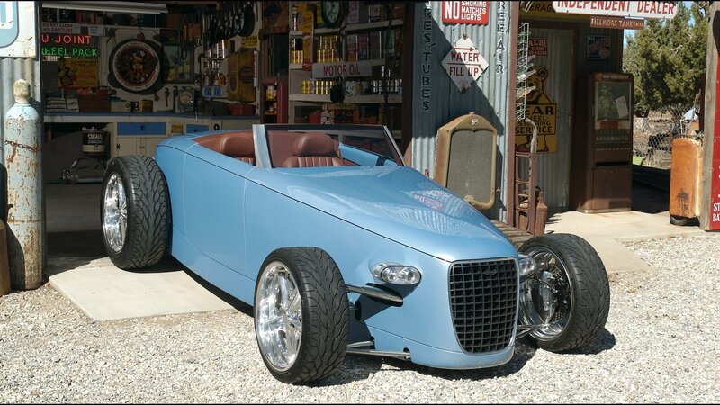 Light-blue Custom Roadster