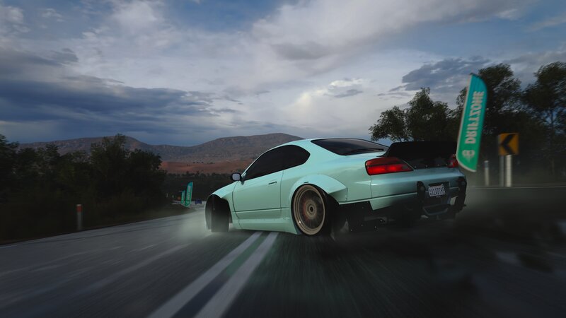 Light Blue Drift Car