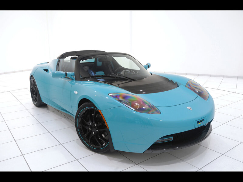 Light Blue Electric Car