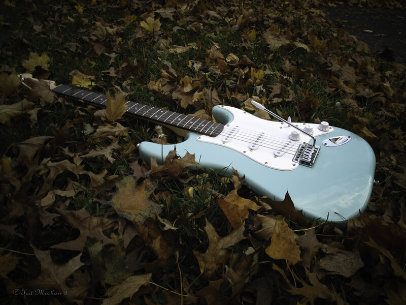 Light Blue Electric Guitar