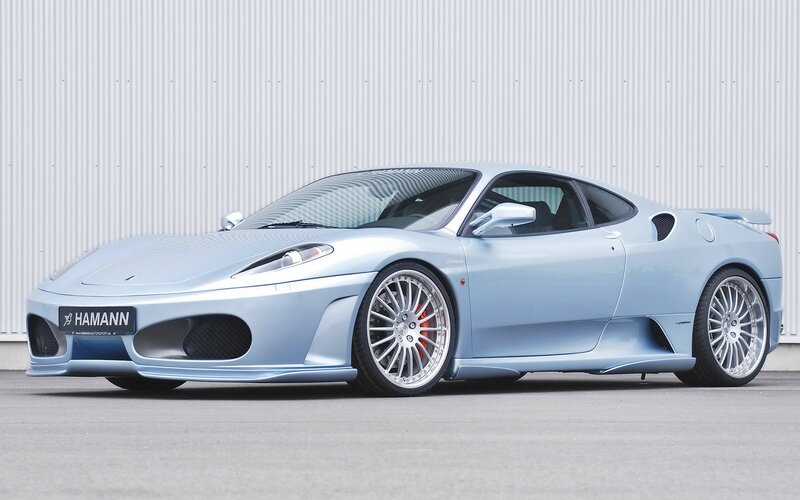 Light blue Ferrari sports car