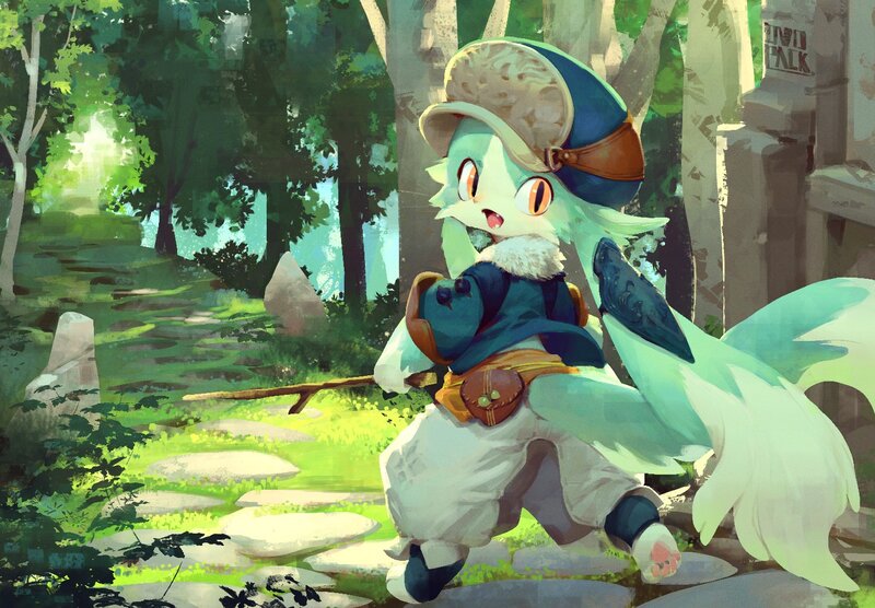 Light-blue Fox-like Creature