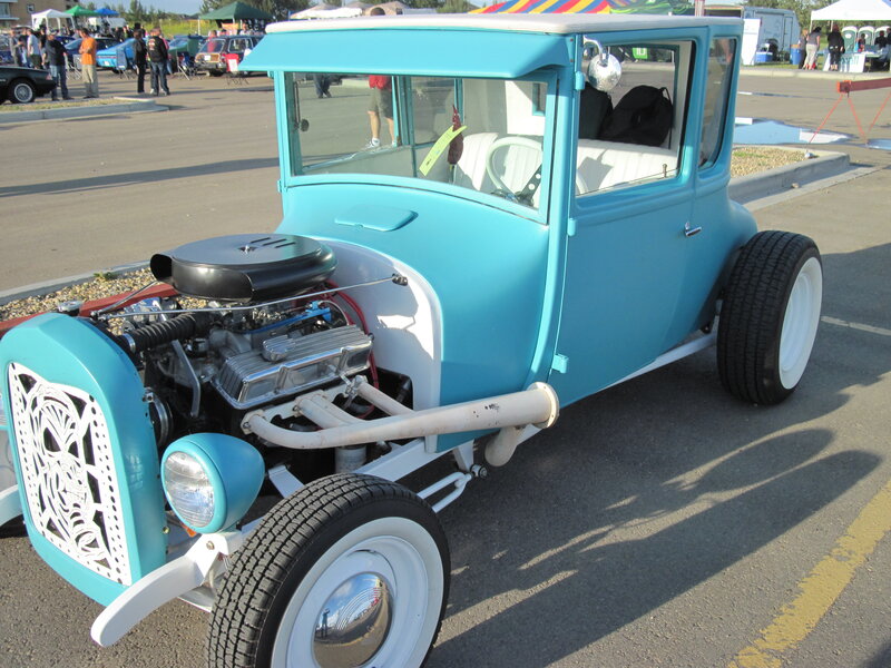 Light-blue Hot Rod Car — Blue, Outdoor