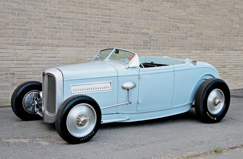 Light-blue Hot Rod Car — Light Blue, Calm