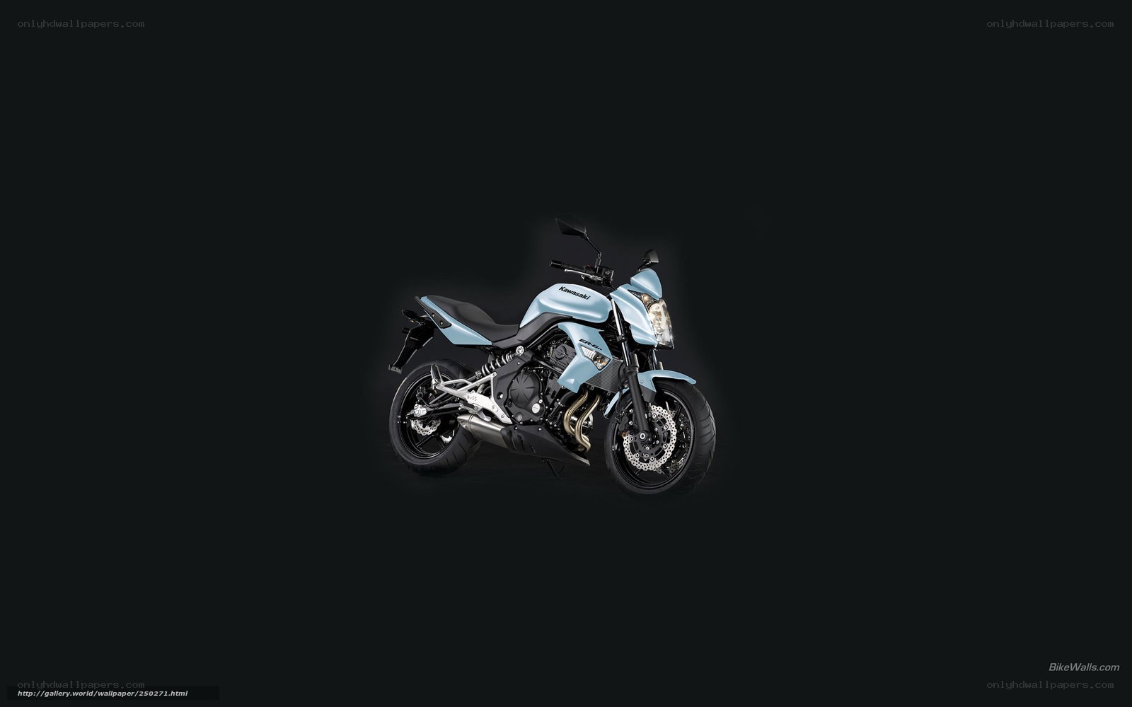 light blue kawasaki motorcycle