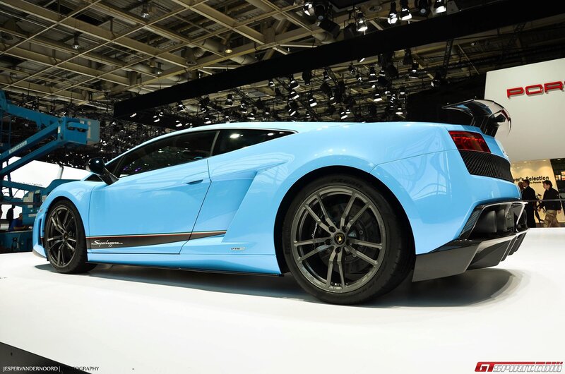 Light blue Lamborghini Gallardo