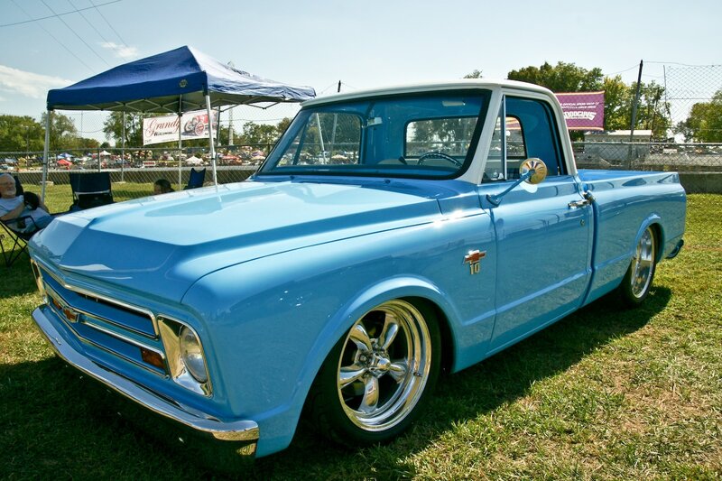 Light-blue Pickup Truck — Blue, Outdoor