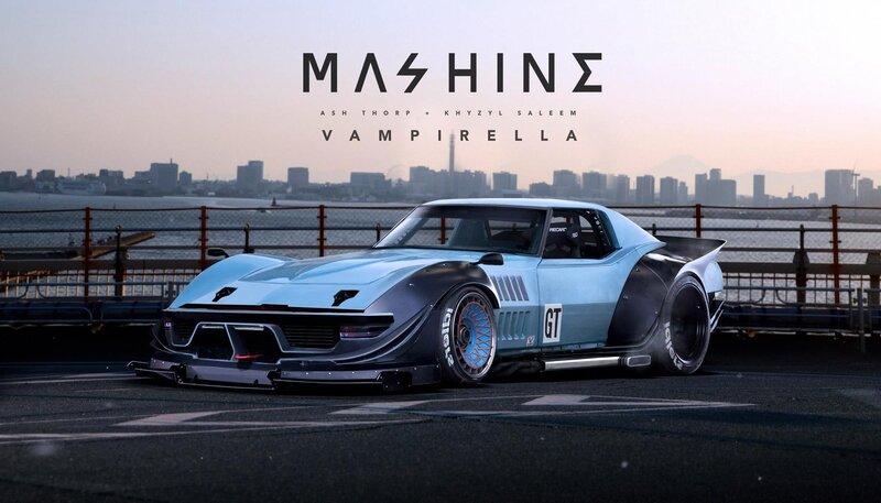 Light Blue Race Car — Dramatic