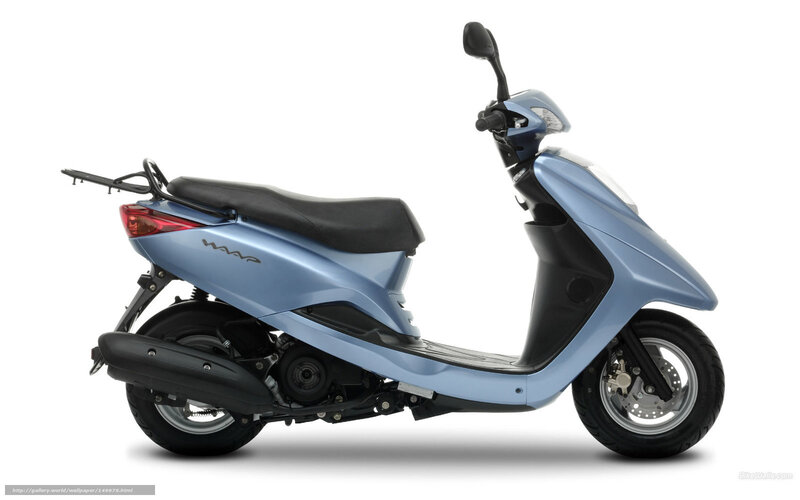Light Blue Scooter — Neutral, Photograph, Seat, Rear Light