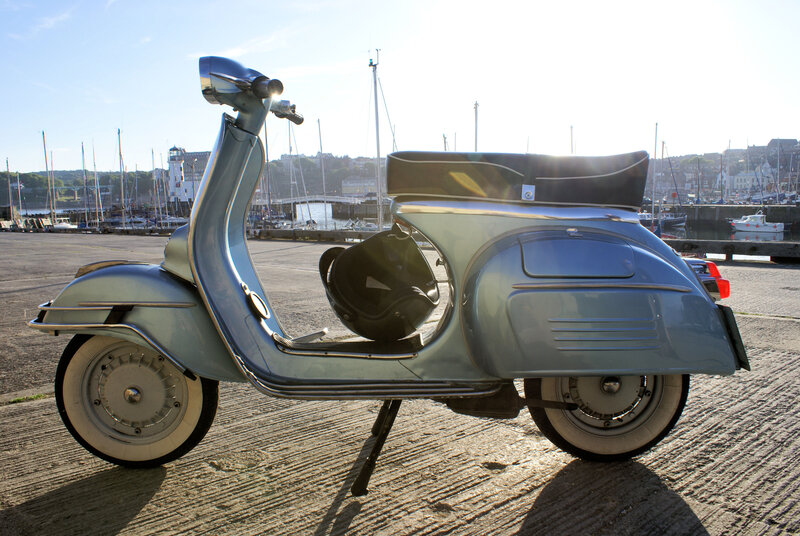 Light-blue Scooter — Silver