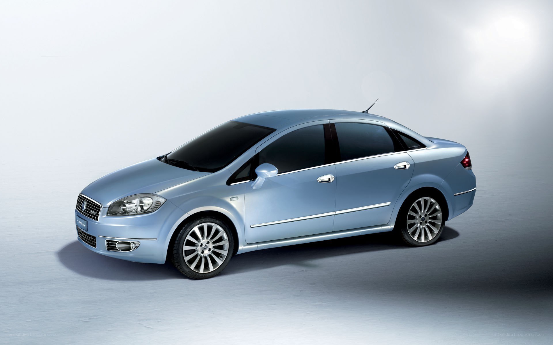 light blue sedan car