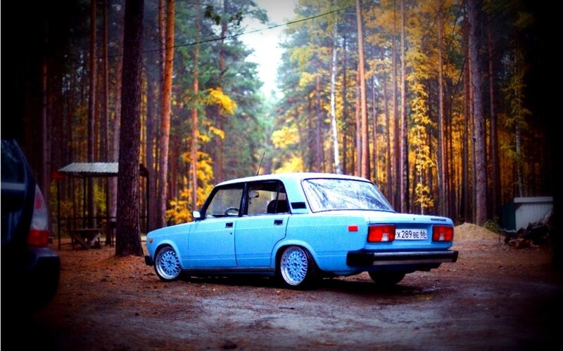 Light-blue Sedan Car — Blue