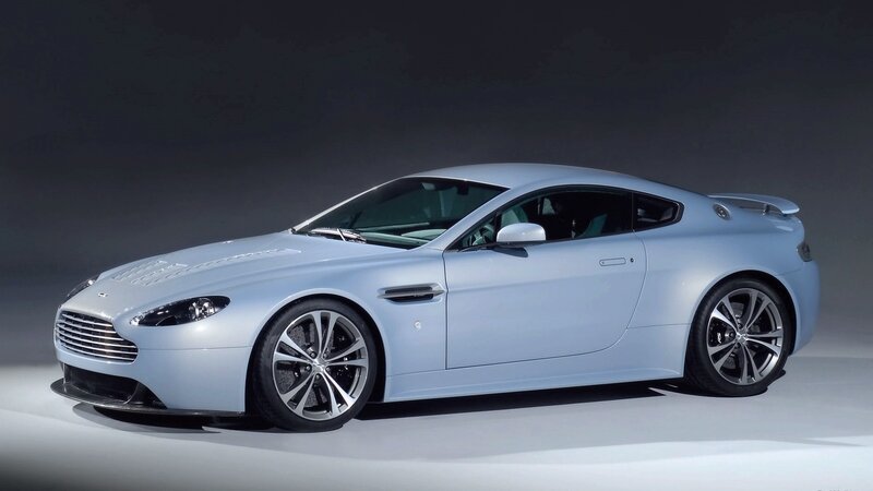 light blue sports car